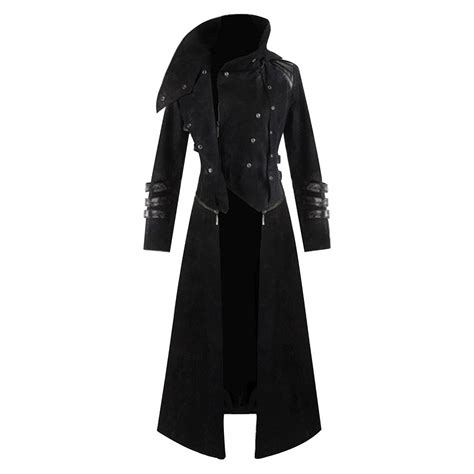 medieval trench coat|black trench coats for men.